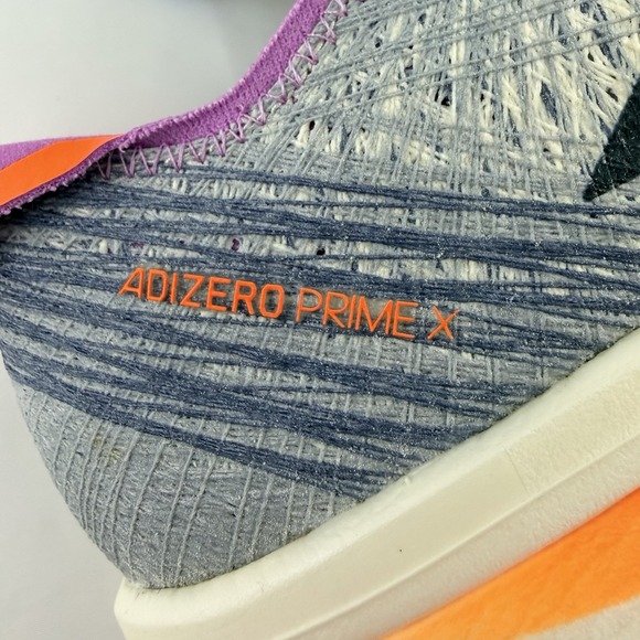 Adidas Adizero Prime X Strung Gray Navy Running Shoes Men's US 7.5 - Picture 9 of 10